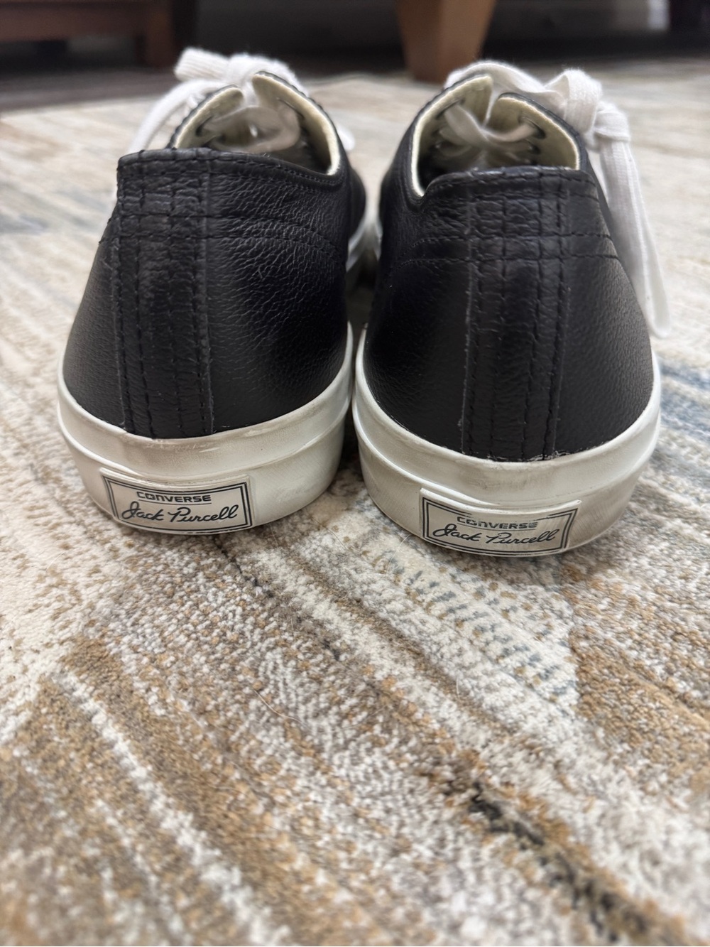 Converse Men's Low-Top Sneakers in Black and White - Picture 3 of 6